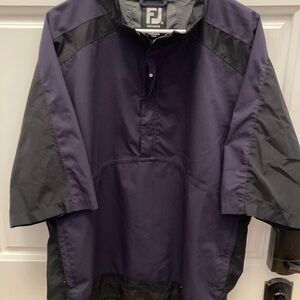 FootJoy Men's Black and Purple Shirt Jacket